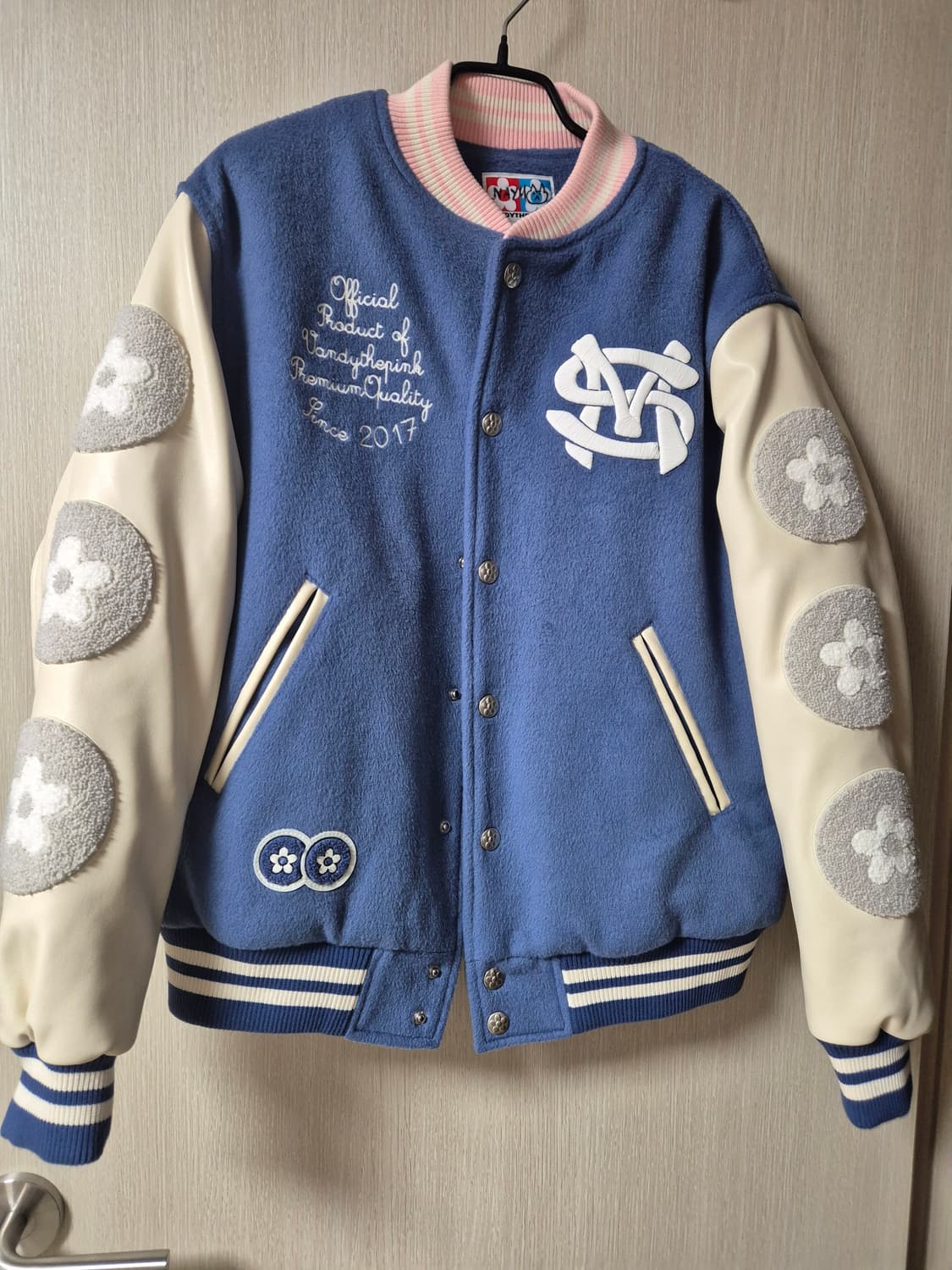 반디더핑크 X SM 엔터테이먼트 아티스트 바시티 자켓 S 점퍼 상품이미지1