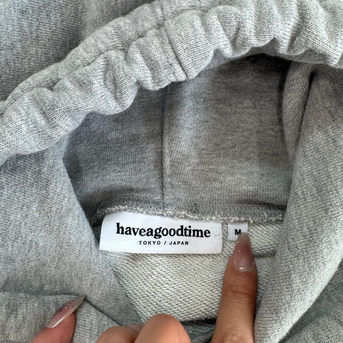 Haveagoodtime 해브어굿타임 레드 스펠이웃로고 후드티  상품이미지5