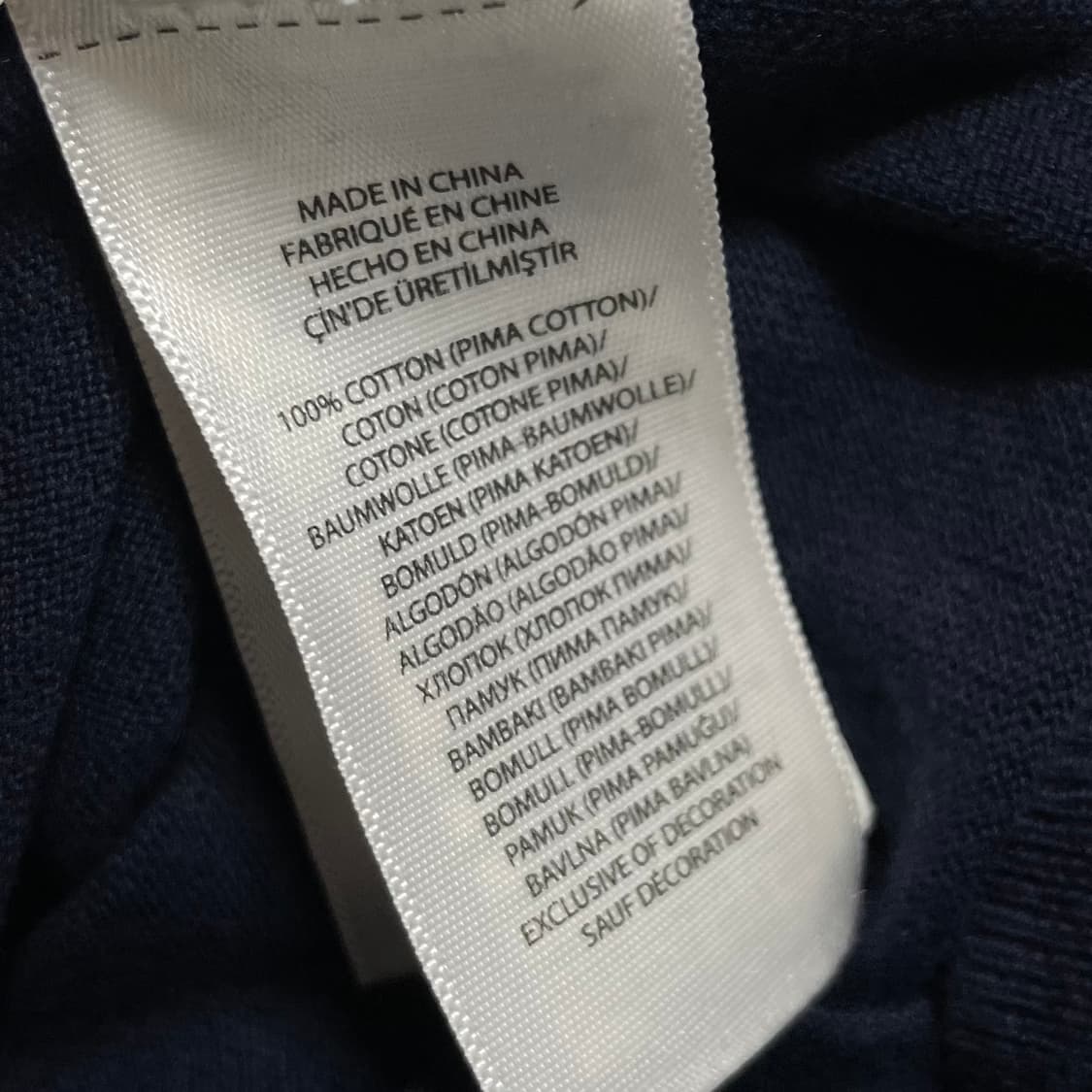 M 폴로랄프로렌 여성용 네이비 코튼 가디건 상품이미지4