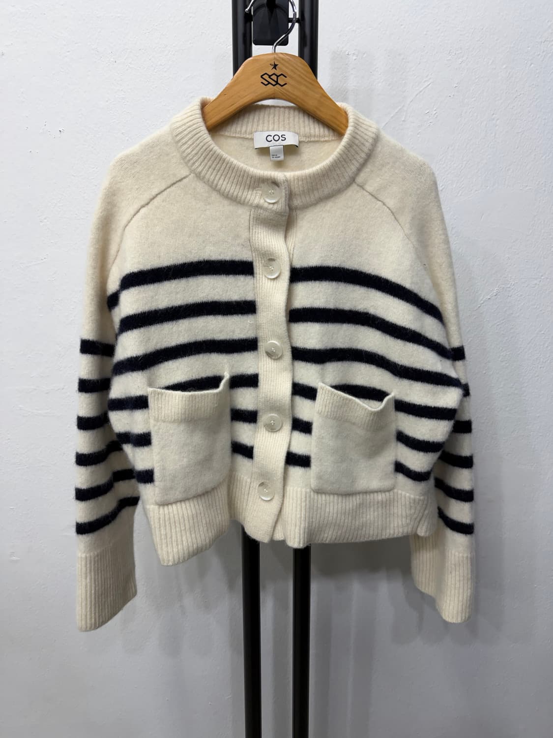 정품) COS 코스 여성 루즈핏 스트라이프 가디건 XS 상품이미지1