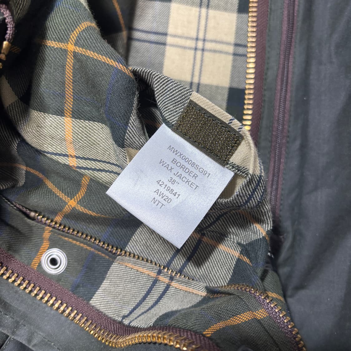 바버 보더 왁스 자켓 세이지 (38) 상품이미지7