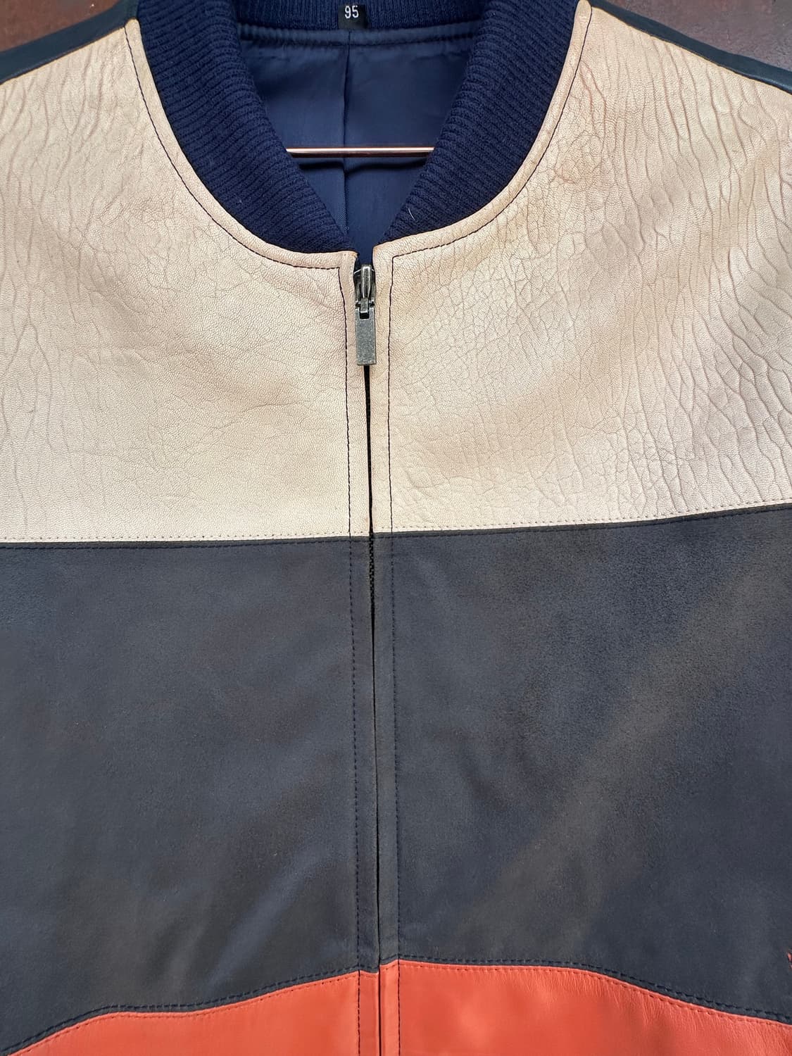 솔로프라감성 프리미엄 가죽 보머 자켓 상품이미지3