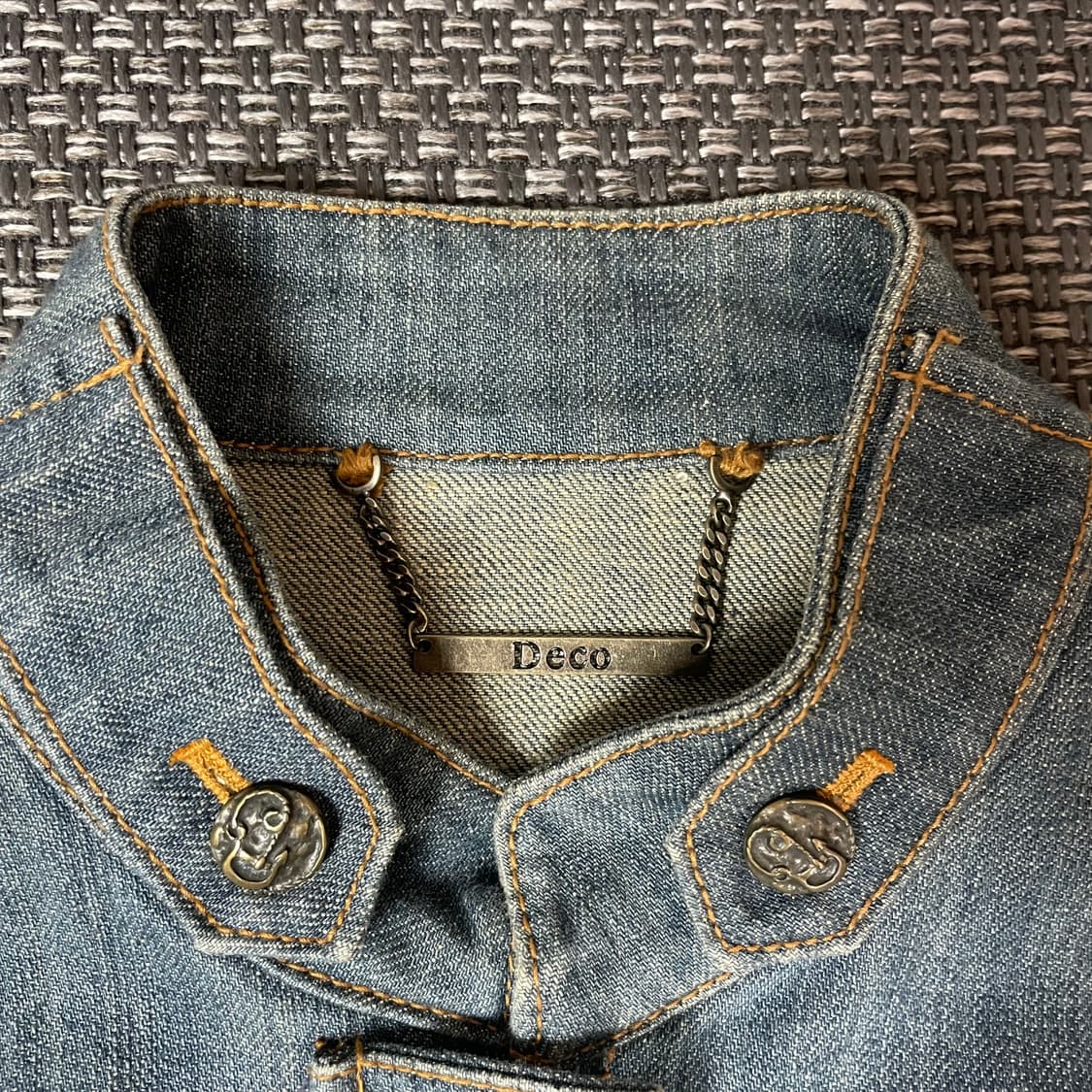 DECO 빈티지 워싱 데님 자켓 M 상품이미지4