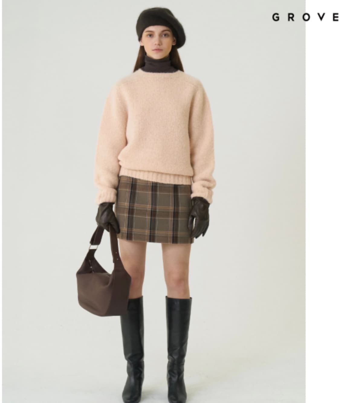 grove 그로브 체크 미니스커트 상품이미지1