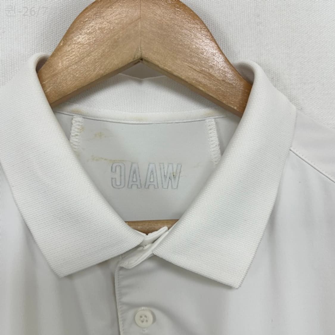 왁 남자 골프 스판 카라 반팔티 1 화이트 (실측100) 상품이미지2