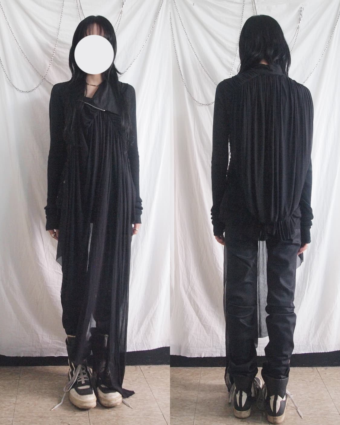 rare* 릭오웬스 11SS 런웨이 드레이프 하이넥 실크 자켓 상품이미지5