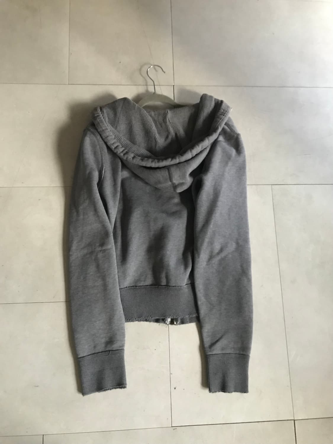 아베크롬비 그레이 데님로고 후드집업 상품이미지10