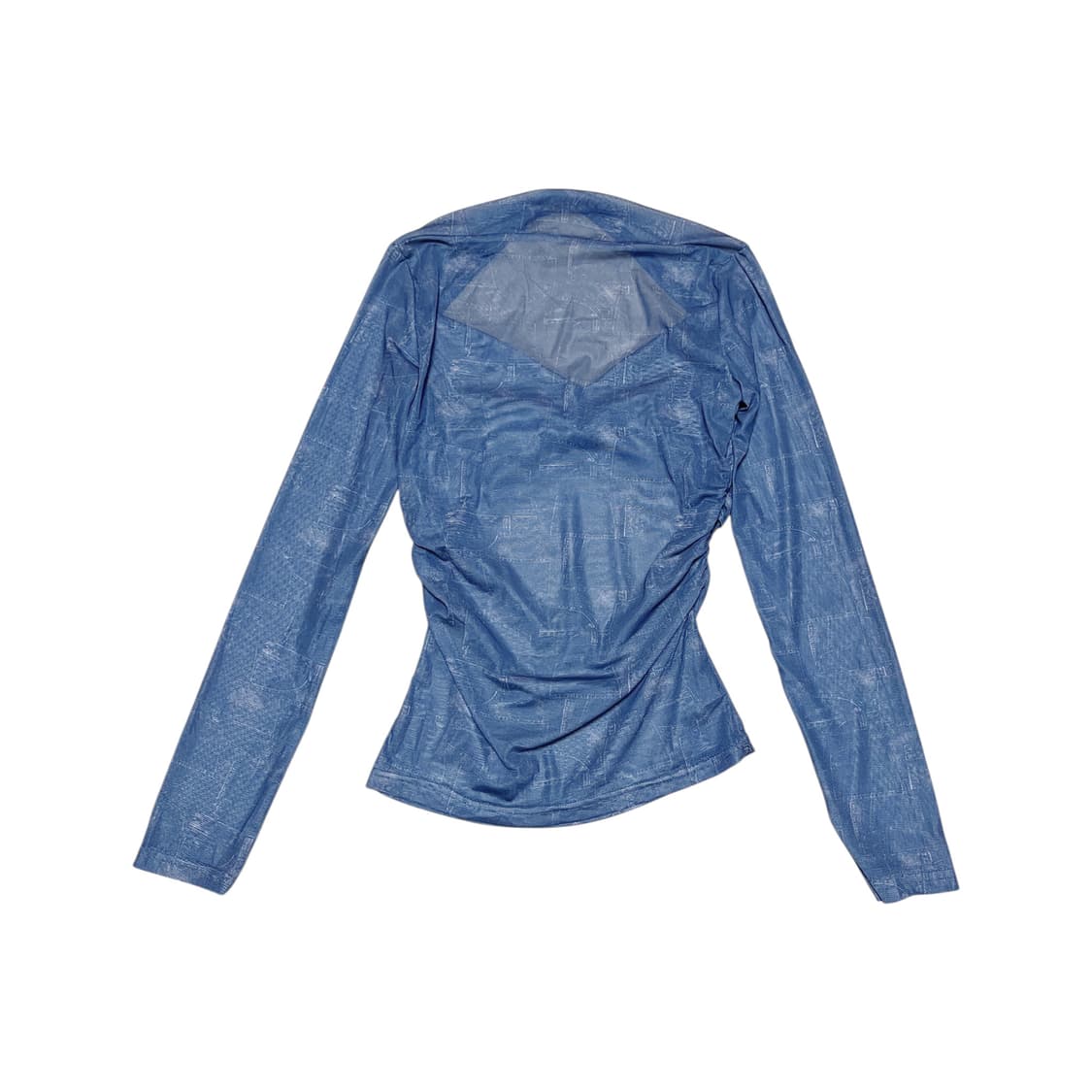 Mesh See-Through Slim Swim Top_Blue 상품이미지4