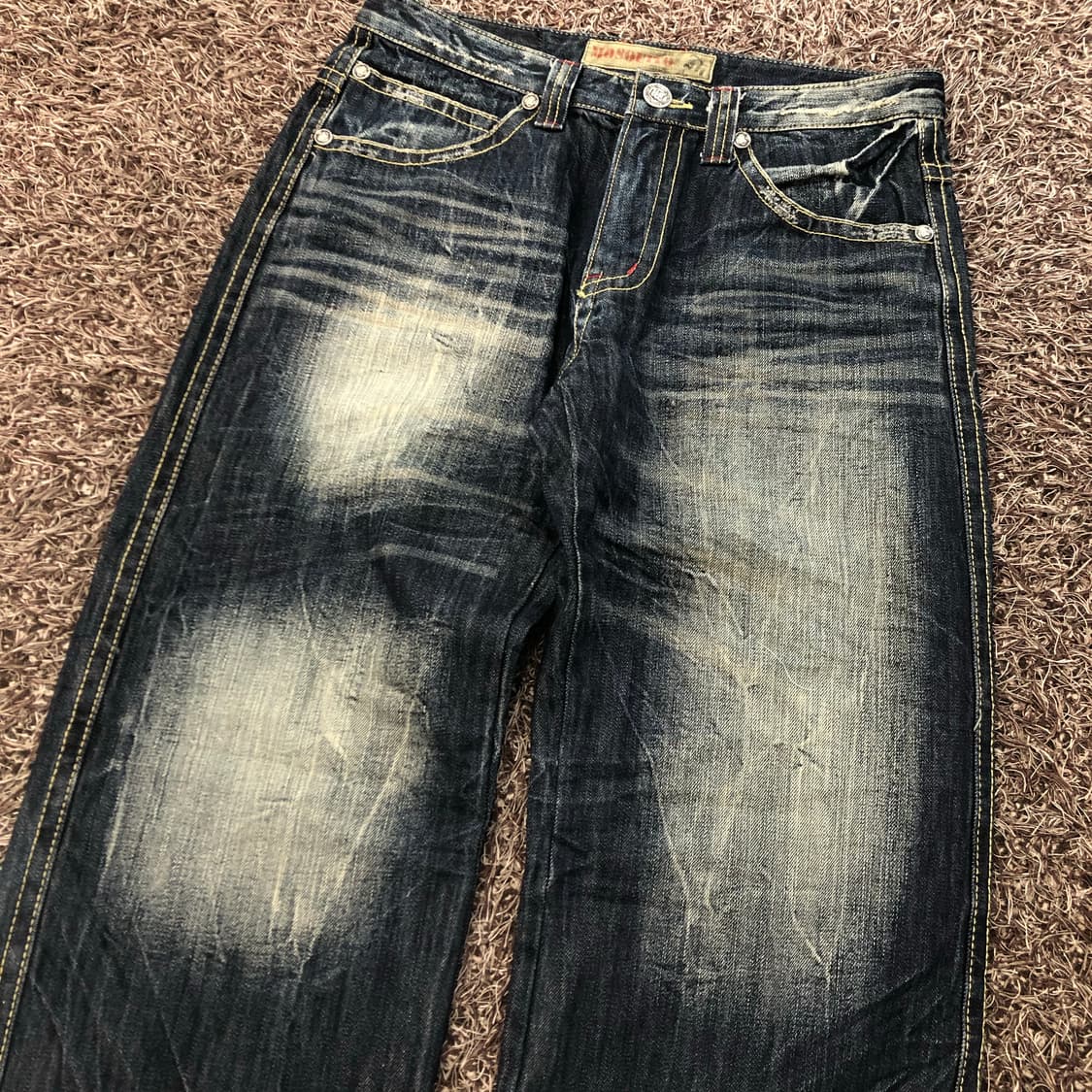 빈티지 스컬 워싱 데님 팬츠 상품이미지3