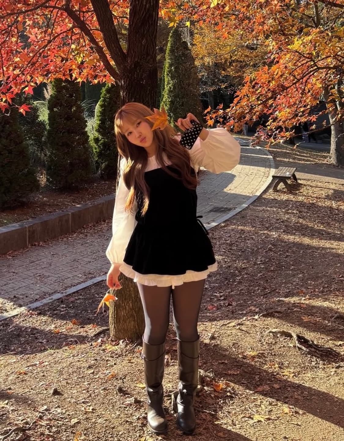 스프링콤마 레이어드 원피스 세트 상품이미지5