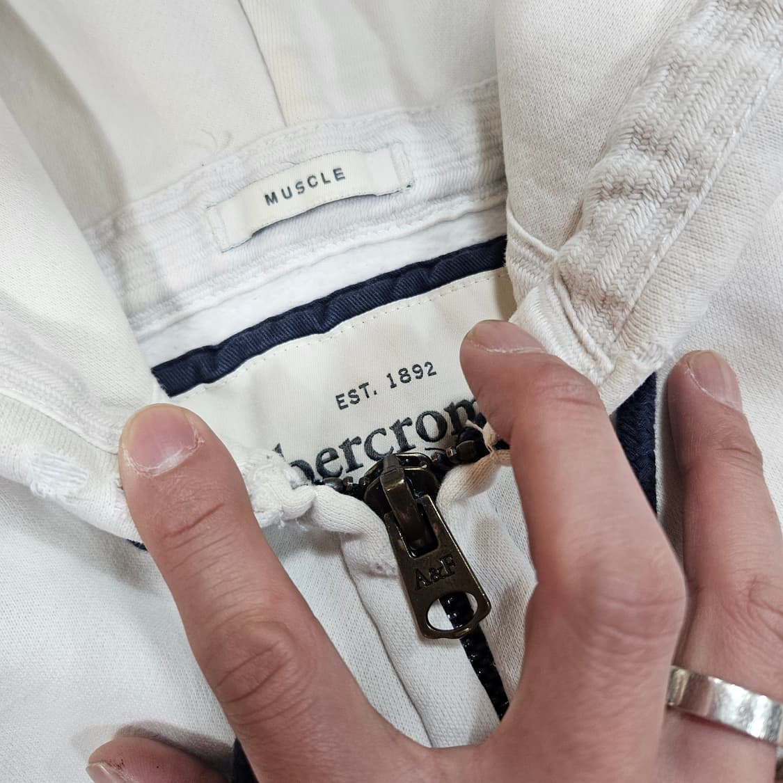 아베크롬비 Y2k 빈티지 기모 후드집업 M size 상품이미지6