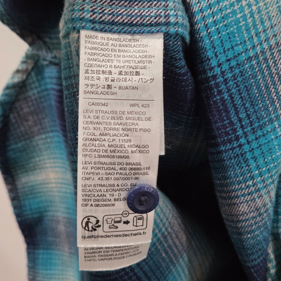 리바이스 플란넬 셔츠 S 상품이미지4