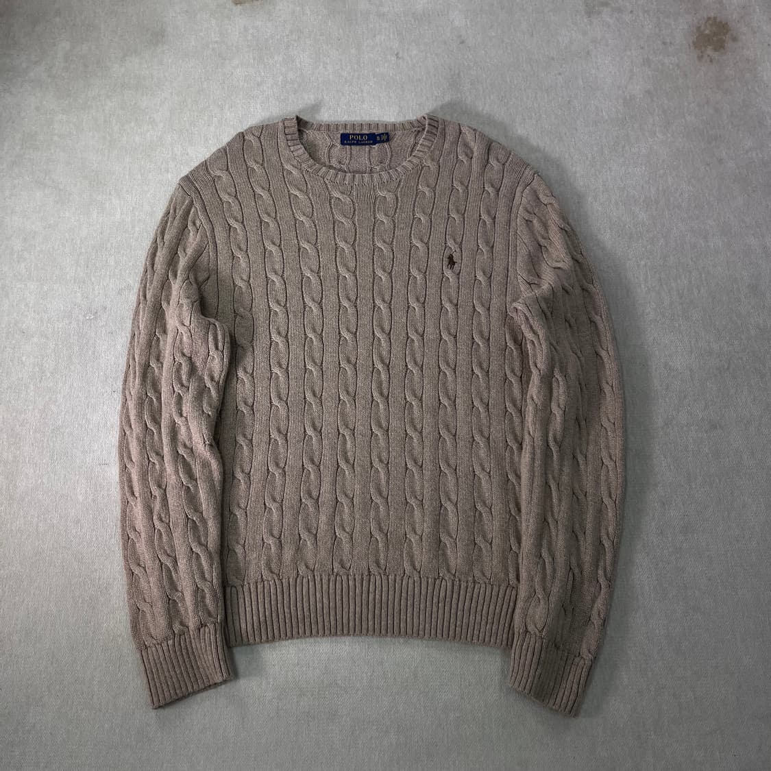 105 폴로랄프로렌 코튼 꽈배기 베이지 니트 상품이미지1