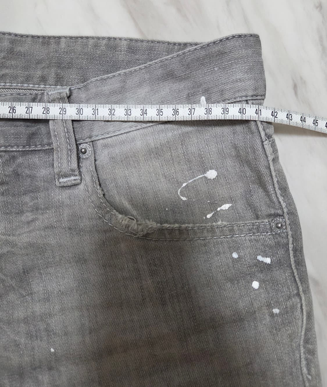 디스퀘어드 그레이 페인팅 슬림 데님팬츠 상품이미지10