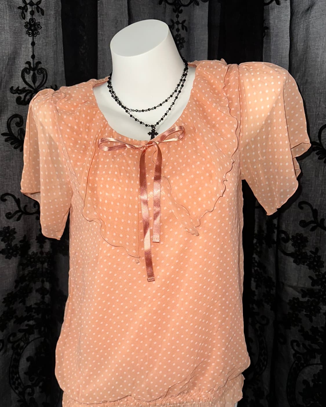 Coral Dot Blouse 상품이미지2