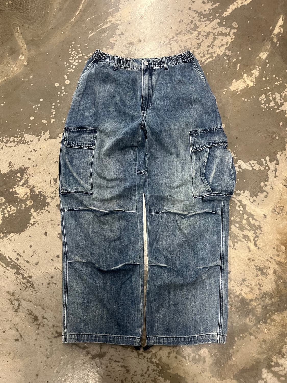 솔리드옴므 데님 밴딩카고팬츠 48 상품이미지1