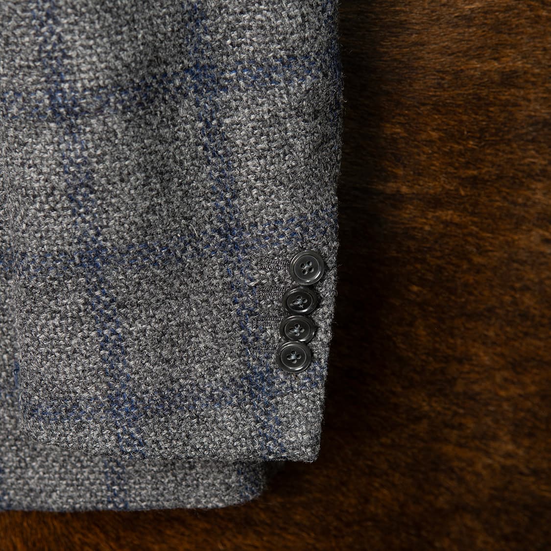 [52] 맨온더분 윈도우페인 체크 블레이져 그레이  상품이미지3