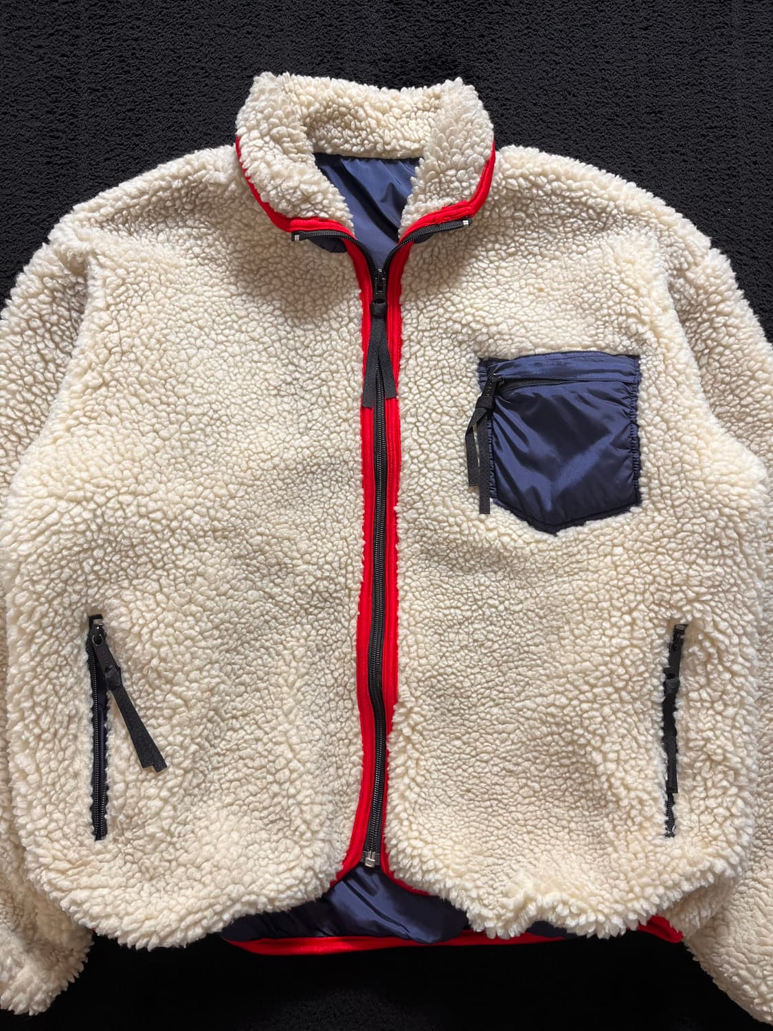 빈티지 Henry Lear by 토요엔터프라이즈 리버시블 플리스 자켓 상품이미지3