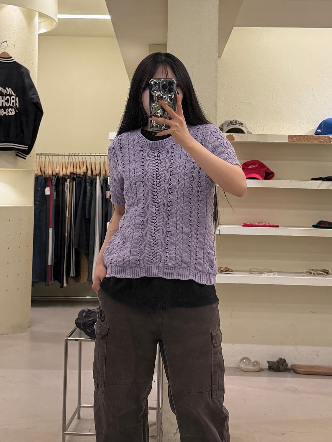 브룩스브라더스 패턴 반팔 니트 U1691 상품이미지1