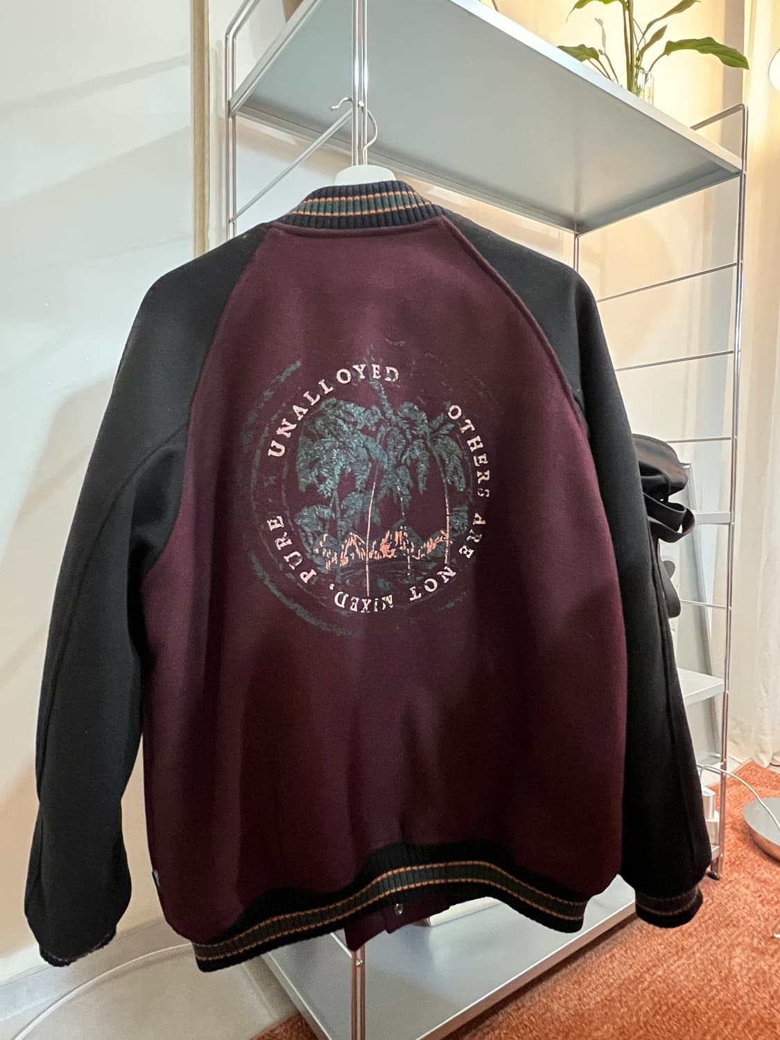 Unalloyed varsity jacket (wine) L 상품이미지2