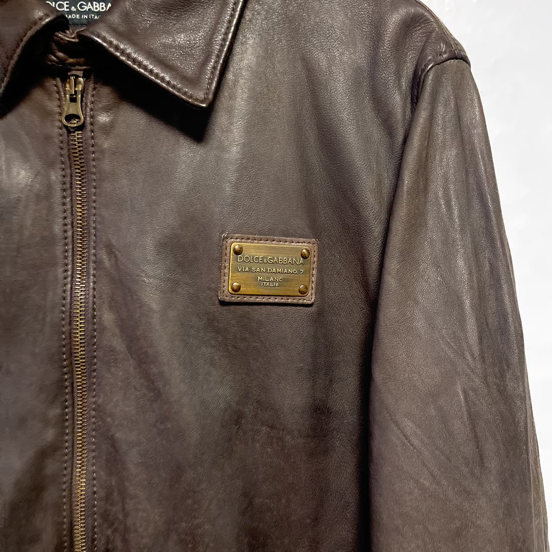 돌체앤가바나 브라운 가죽 자켓 상품이미지2