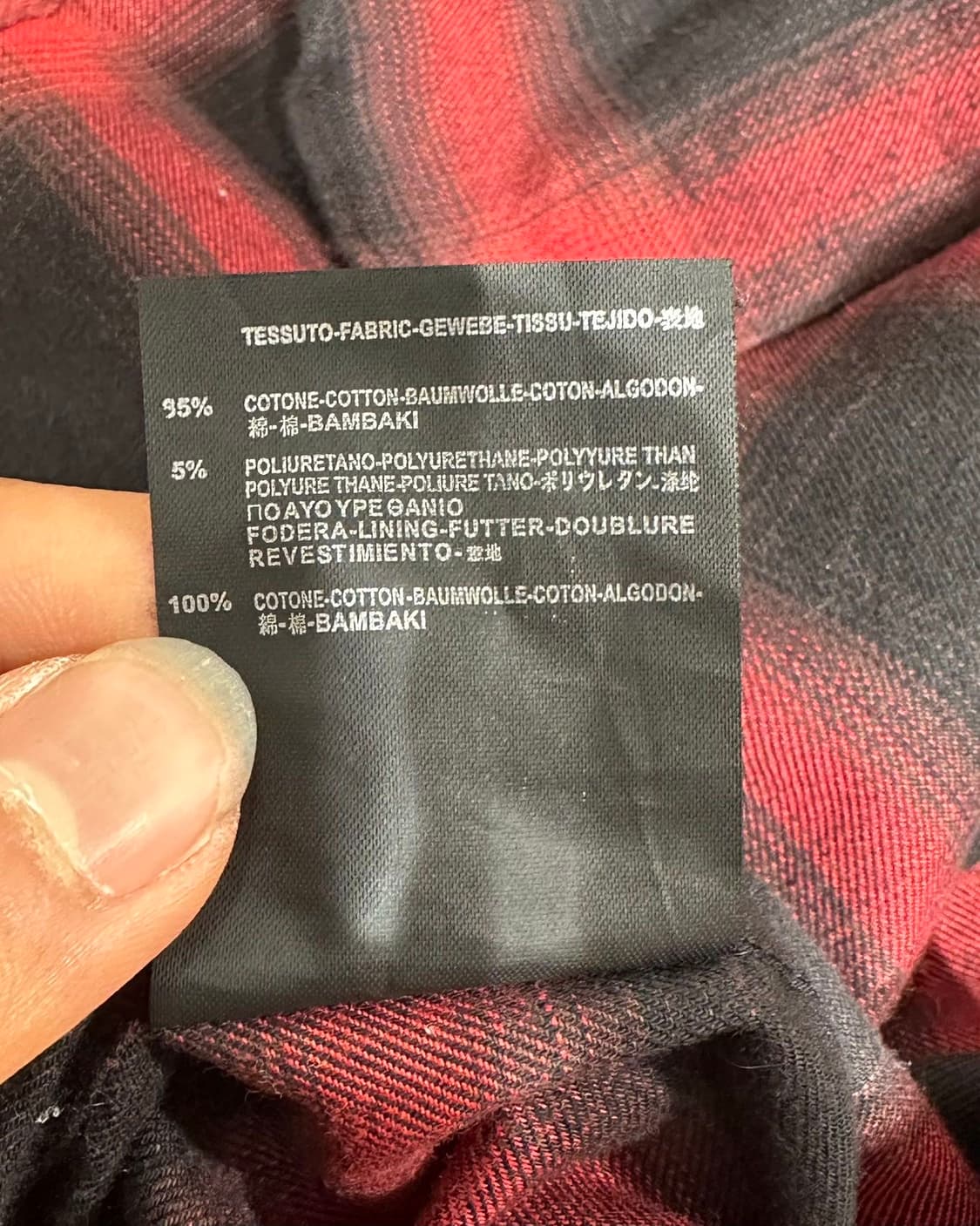 생로랑 레드 블랙 체크패턴 카라 셔츠 상품이미지8