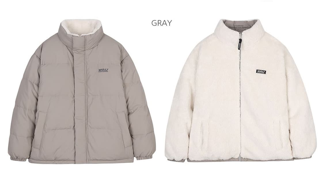 리버서블 보아 숏푸퍼 패딩 L 상품이미지1