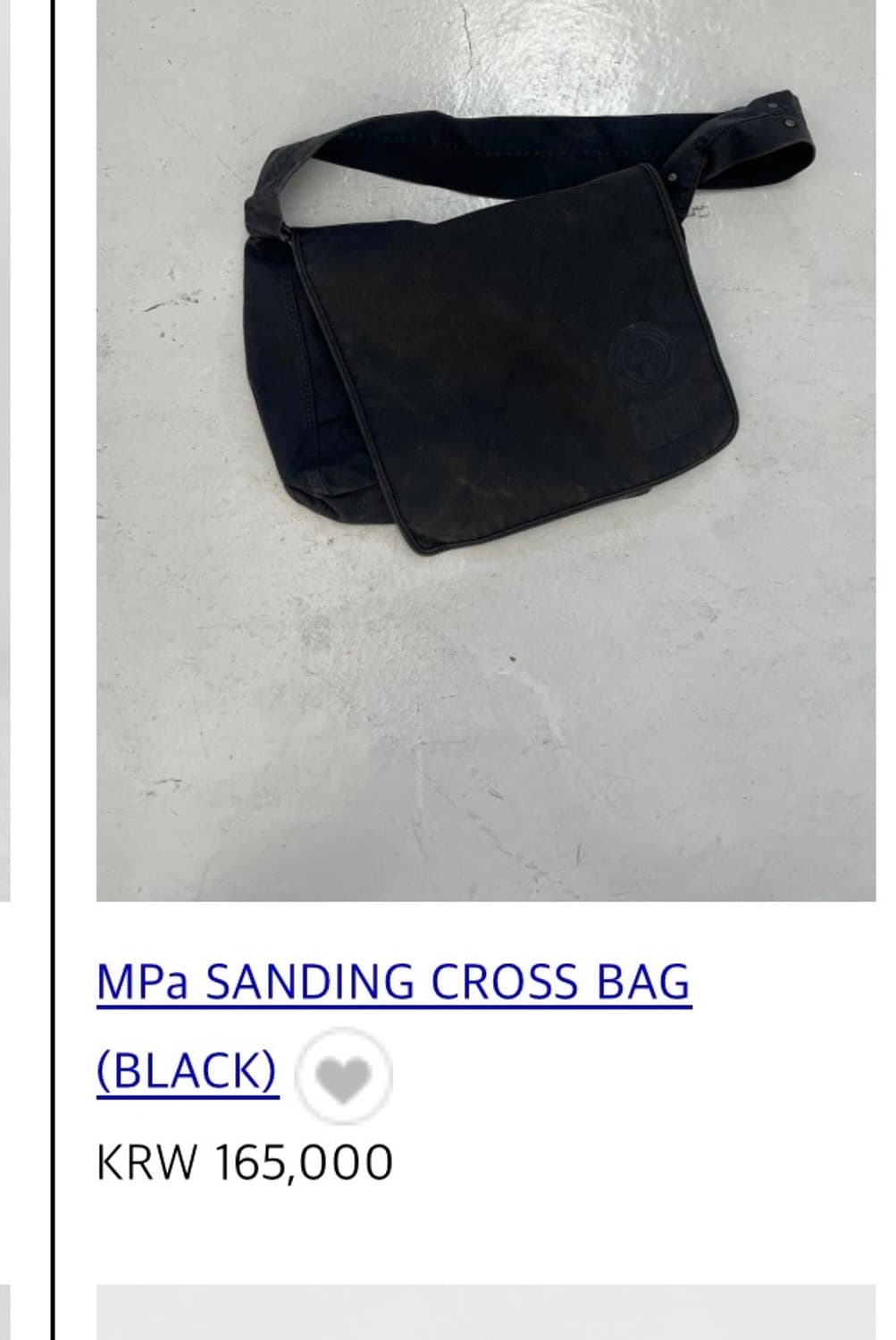 MPa SANDING CROSS BAG (BLACK) 상품이미지2