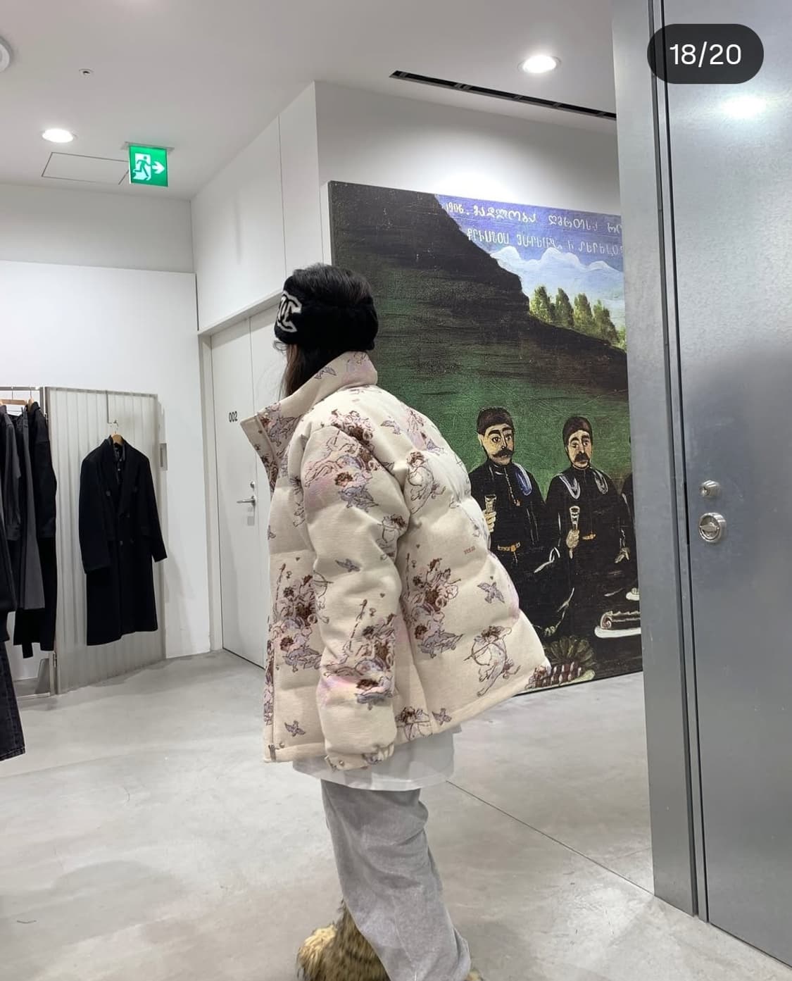 마블링 엔젤 자카드 패딩 푸퍼 상품이미지6