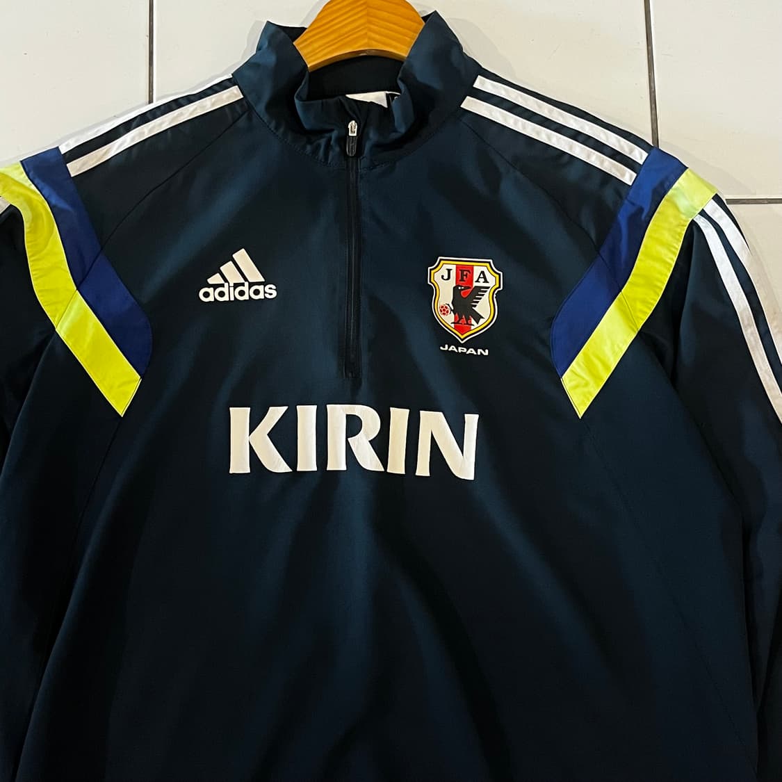 아디다스 일본 14년도 축구 국가대표 국대 반집업 트레이닝 바람막이 상품이미지2