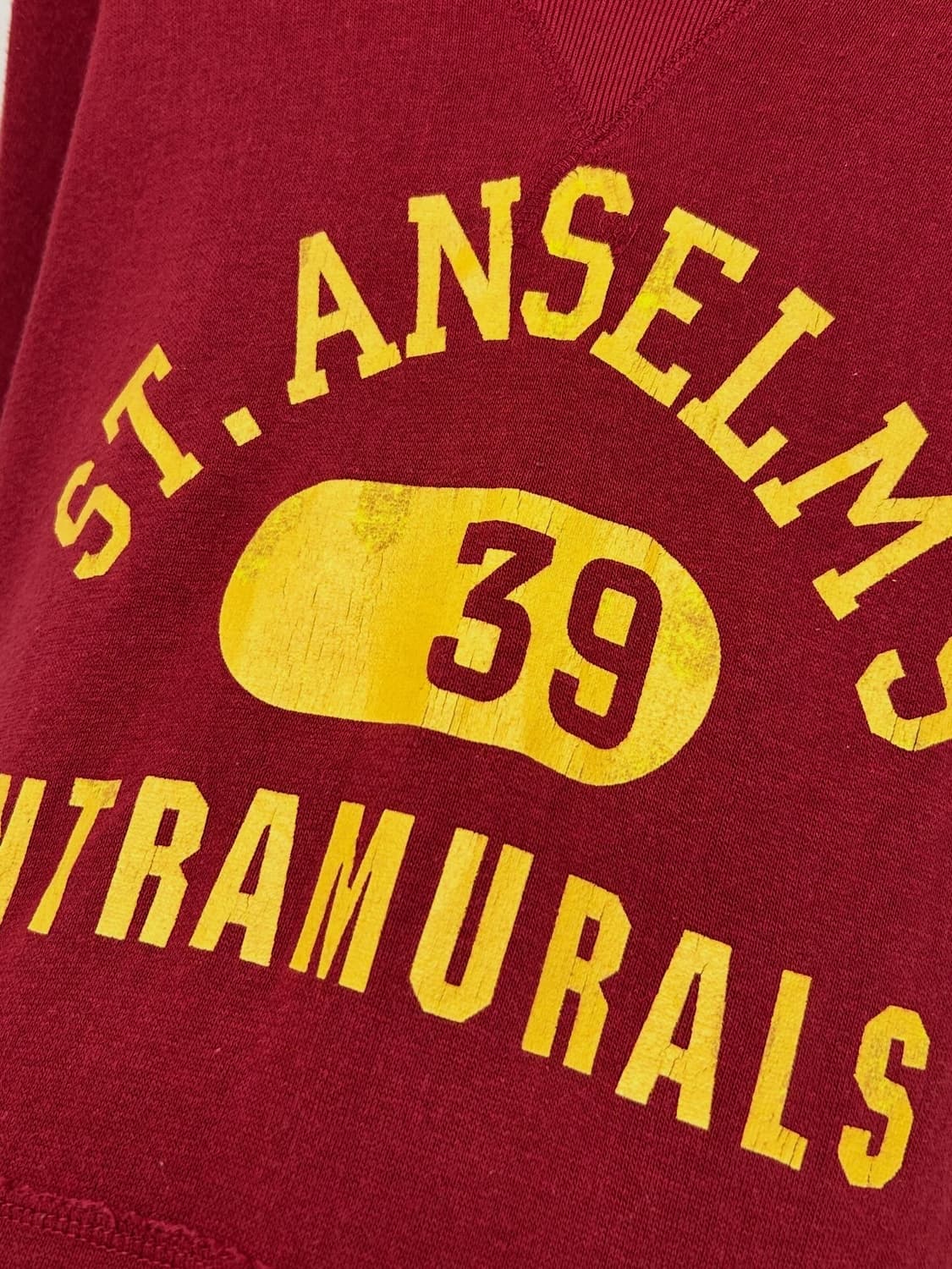 빈티지 러셀 RUSSELL ST.ANSELM'S 버건디 후드티 상품이미지3