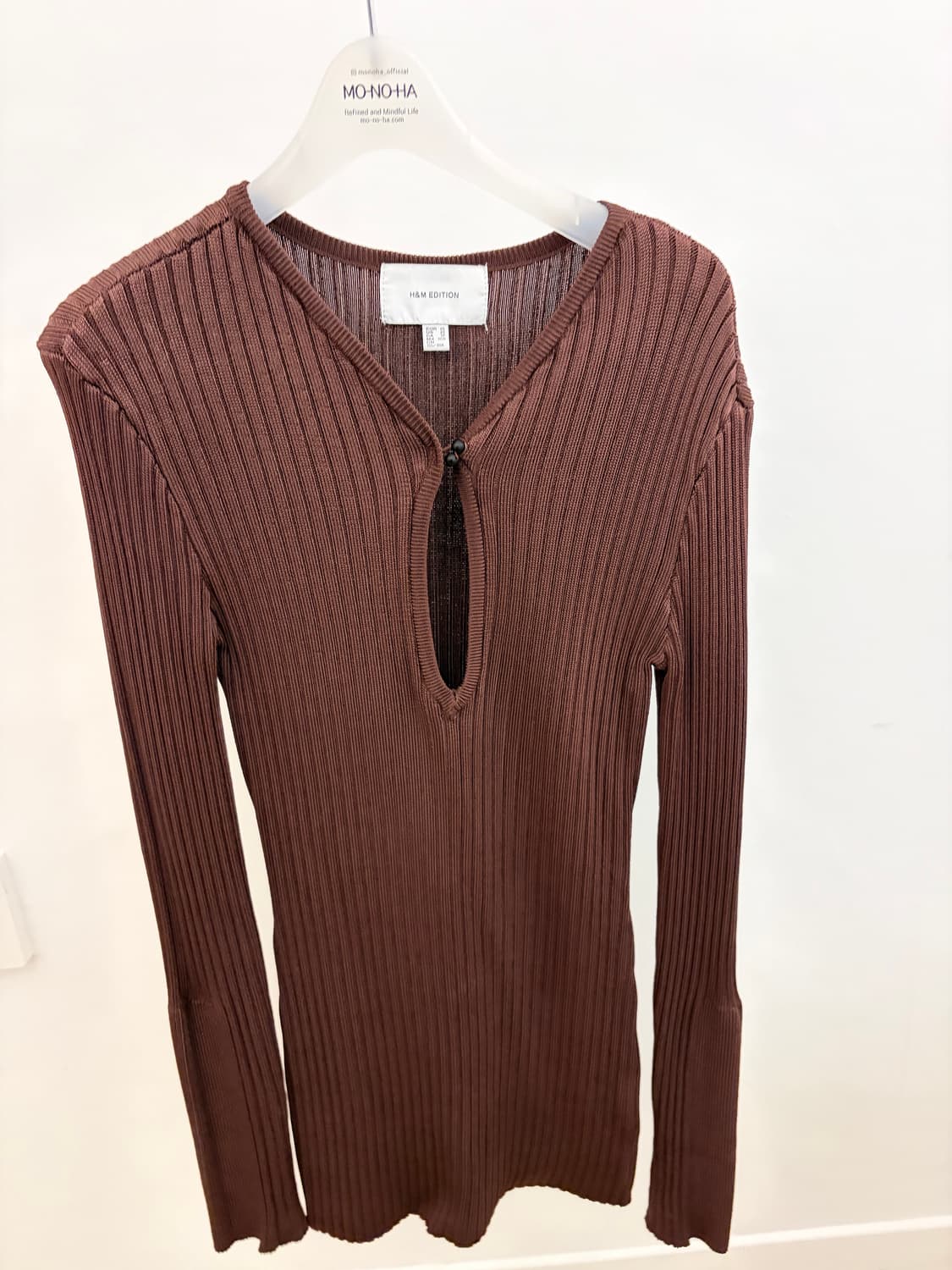 H&M EDITION 리브드 니트 브라운 상품이미지4