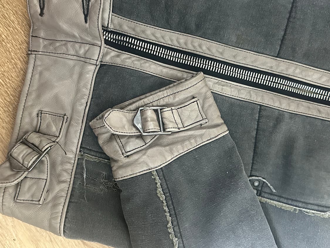 빈티지 디젤 90s 여성 트리밍 카우 레더 자켓 (s) 상품이미지8