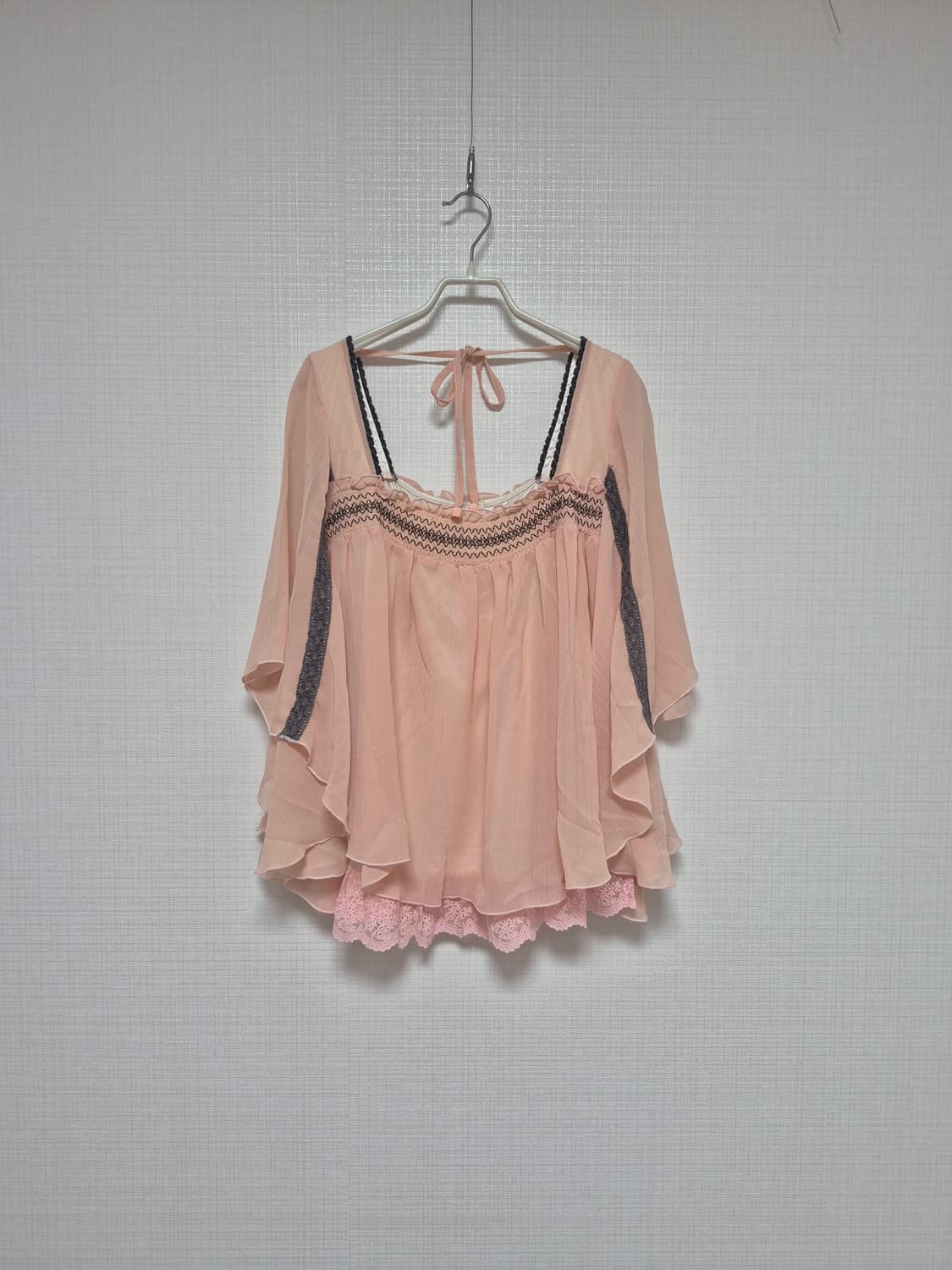 리즈리사 히메갸루 사몬핑크 블라우스 상품이미지1