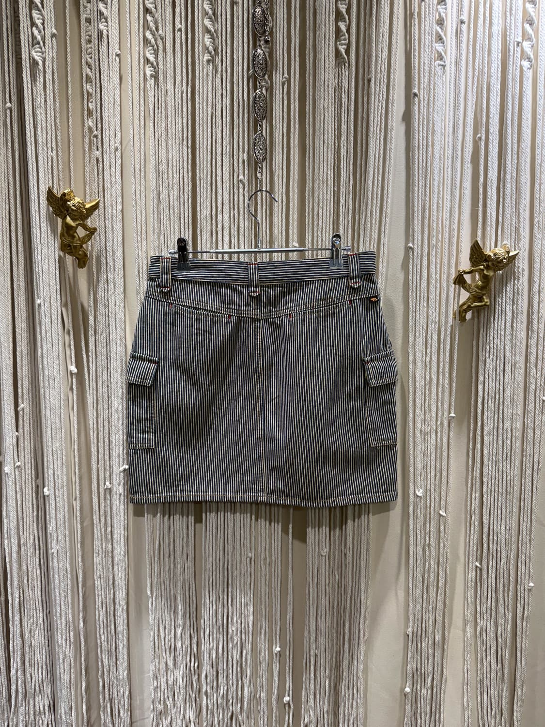 Striped Pocket Denim Skirt 0079 상품이미지6