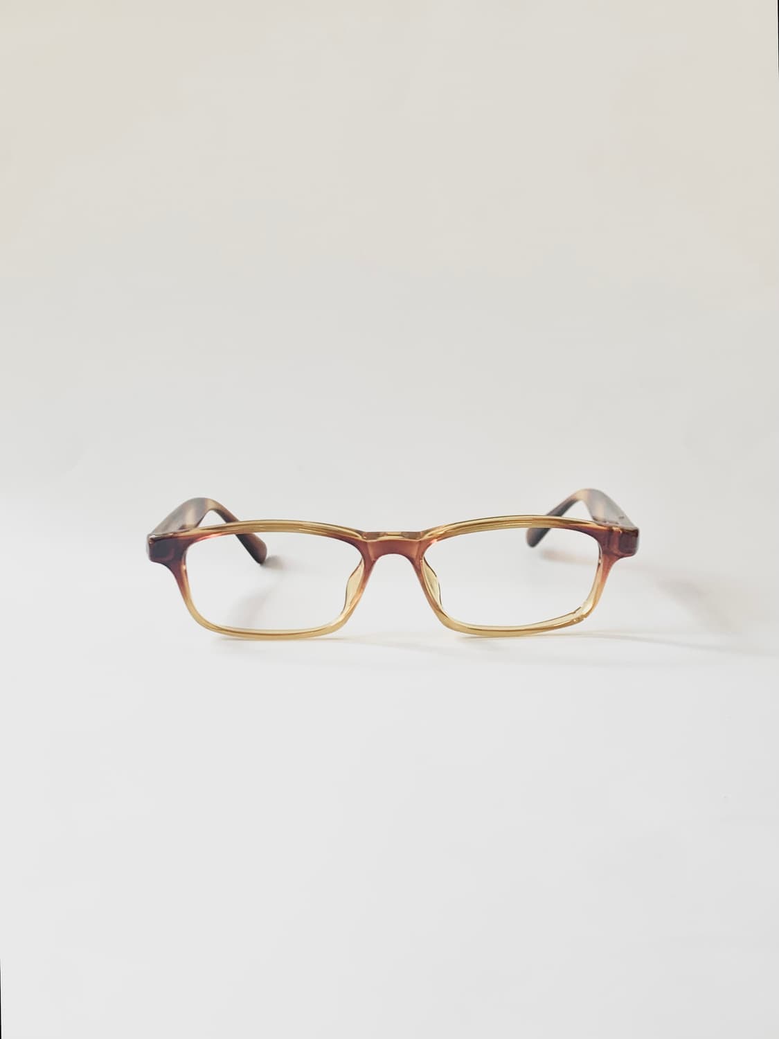 [픽키-615] 투톤 브라운 스퀘어 뿔테 안경 데드스탁 빈티지 상품이미지3