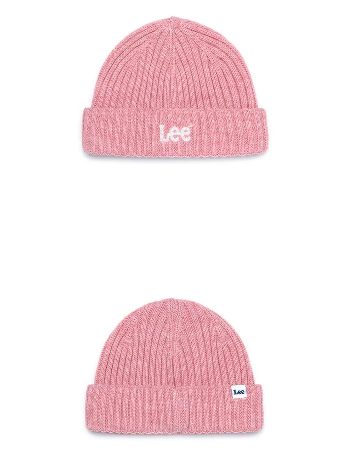 [새상품] Lee 리 니트 숏 비니 핑크 상품이미지5