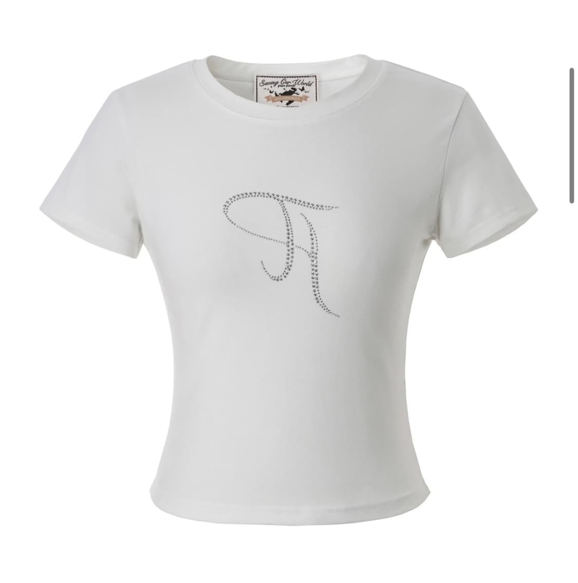 쓰리타임즈 쓰탐 쥬얼티 jewel tee 화이트 S 상품이미지1