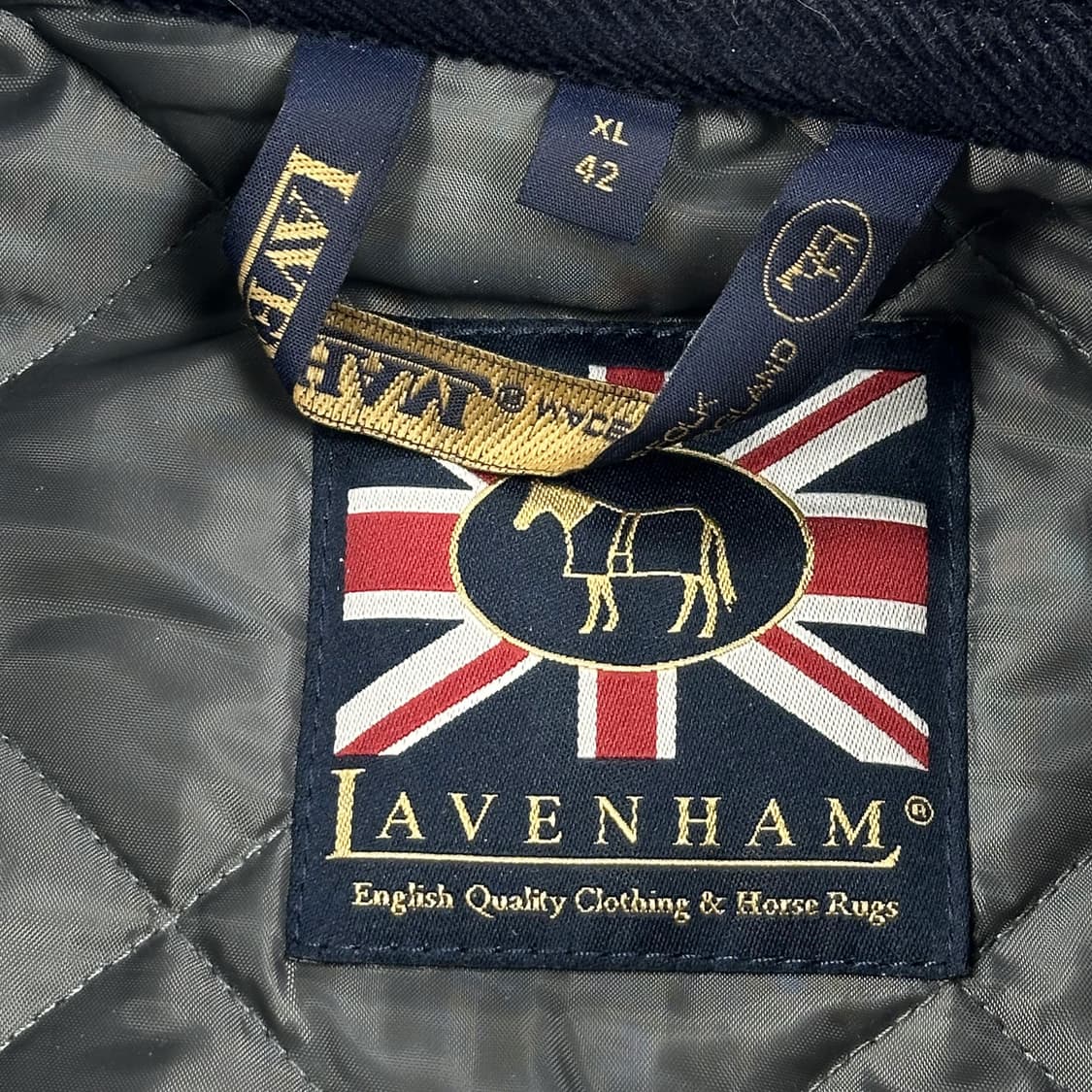 라벤햄 잉글랜드 클래식 코듀로이 카라 퀼팅자켓 네이비 XL 상품이미지6