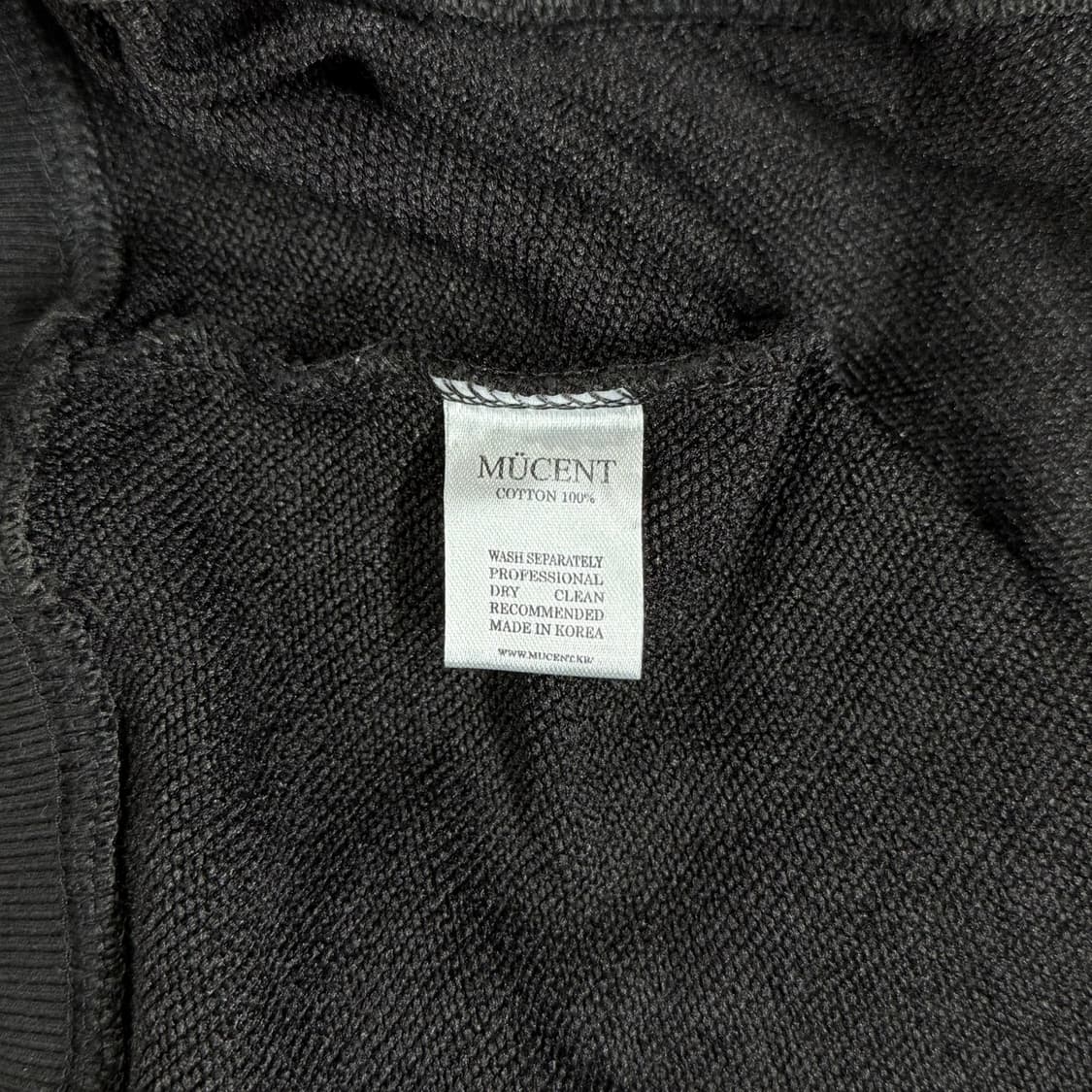 [루즈핏] 무센트 MUCENT 블랙 긴팔 후드티 상품이미지6