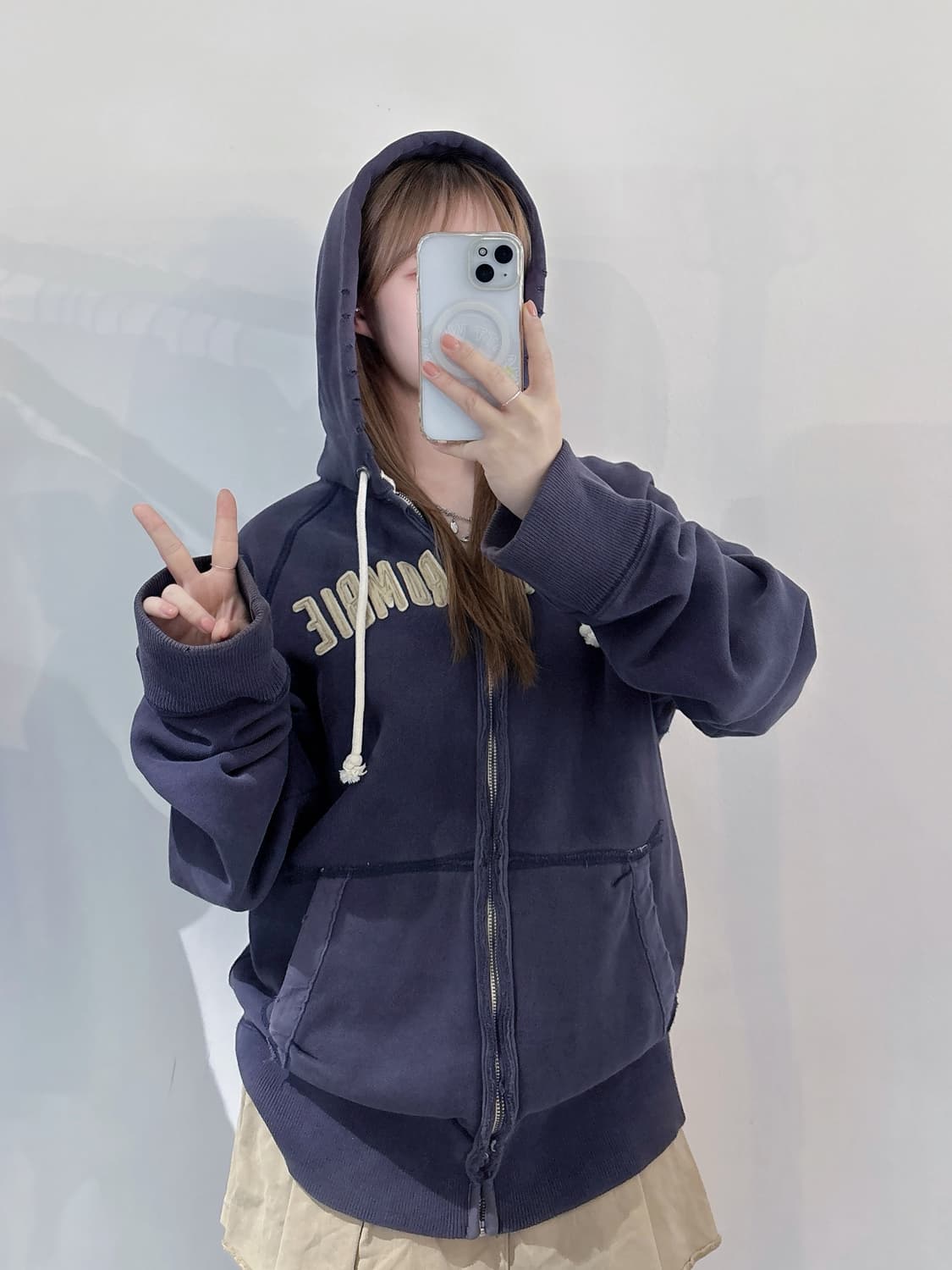 아베크롬비 스펠로고 헤비스웻 후드집업 상품이미지2