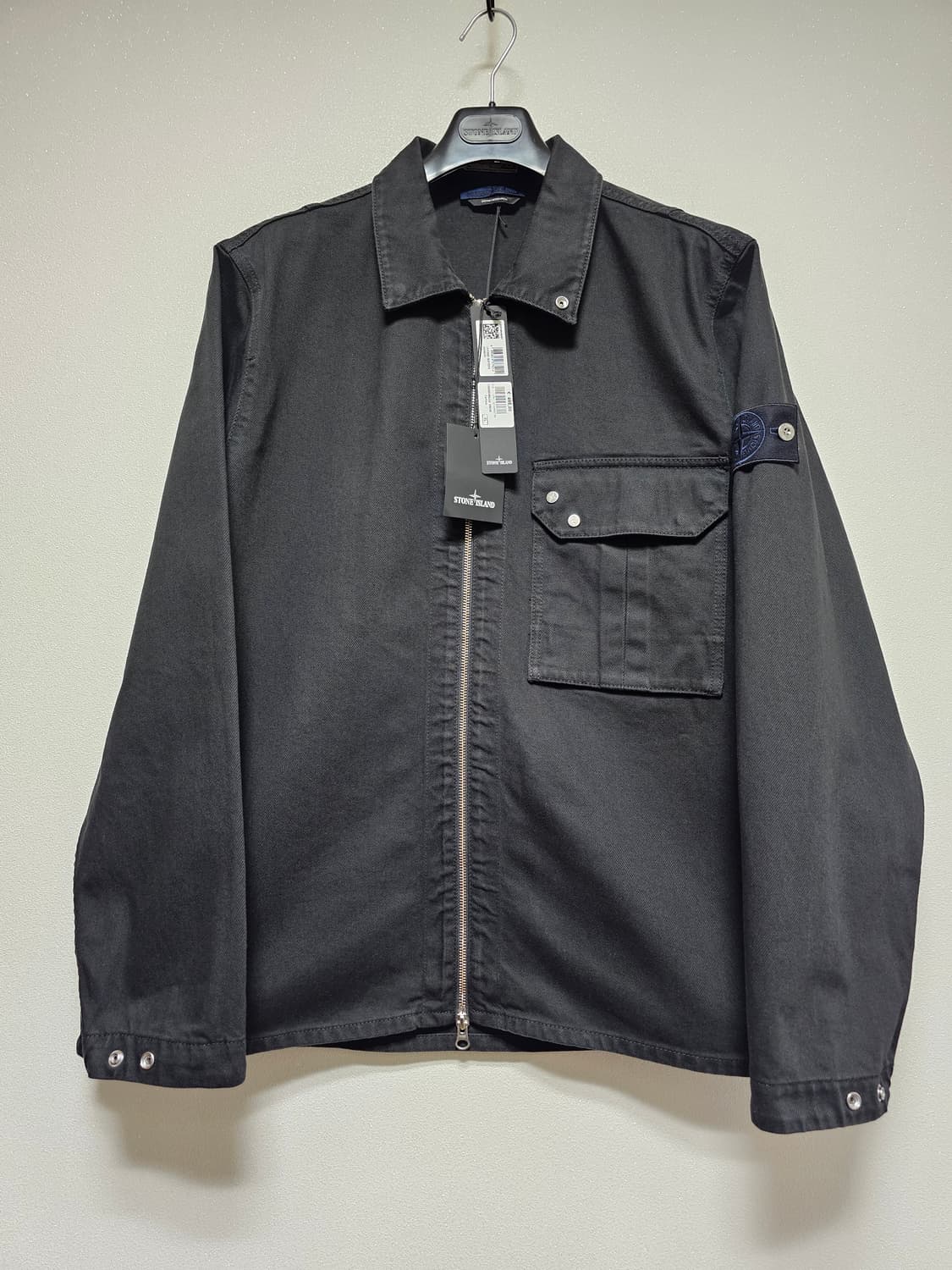 스톤아일랜드 데님 리서치 지퍼 디테일 오버셔츠 26SS (새 상품) 상품이미지1