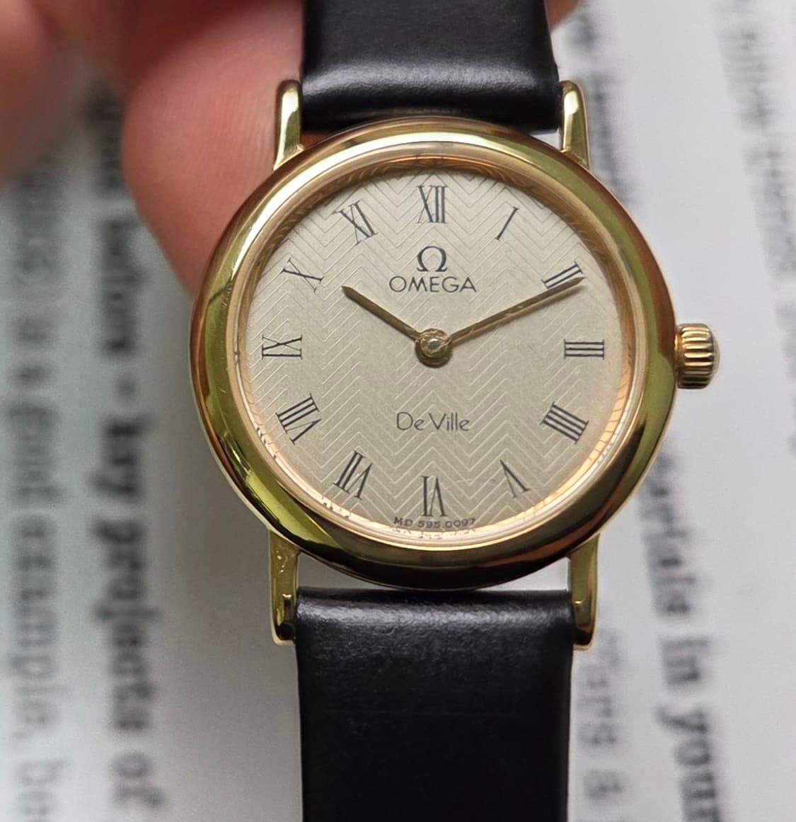 빈티지 오메가 드빌 동전쿼츠 로만골드 격자다이얼 논데이트 여성용 상품이미지9