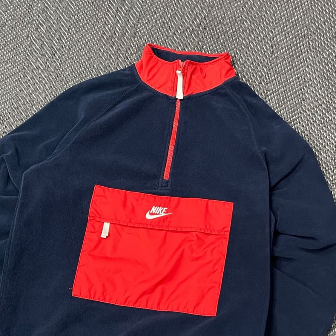 나이키 배색 플리스 반집업 v0172 상품이미지3