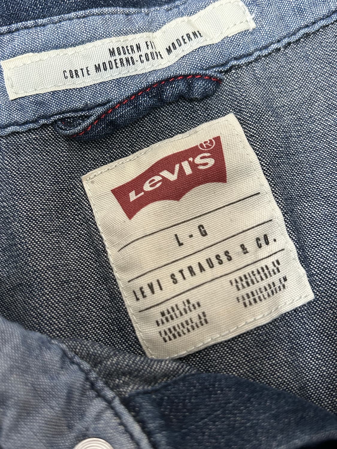 리바이스 다크 인디고 웨스턴 데님셔츠 상품이미지5