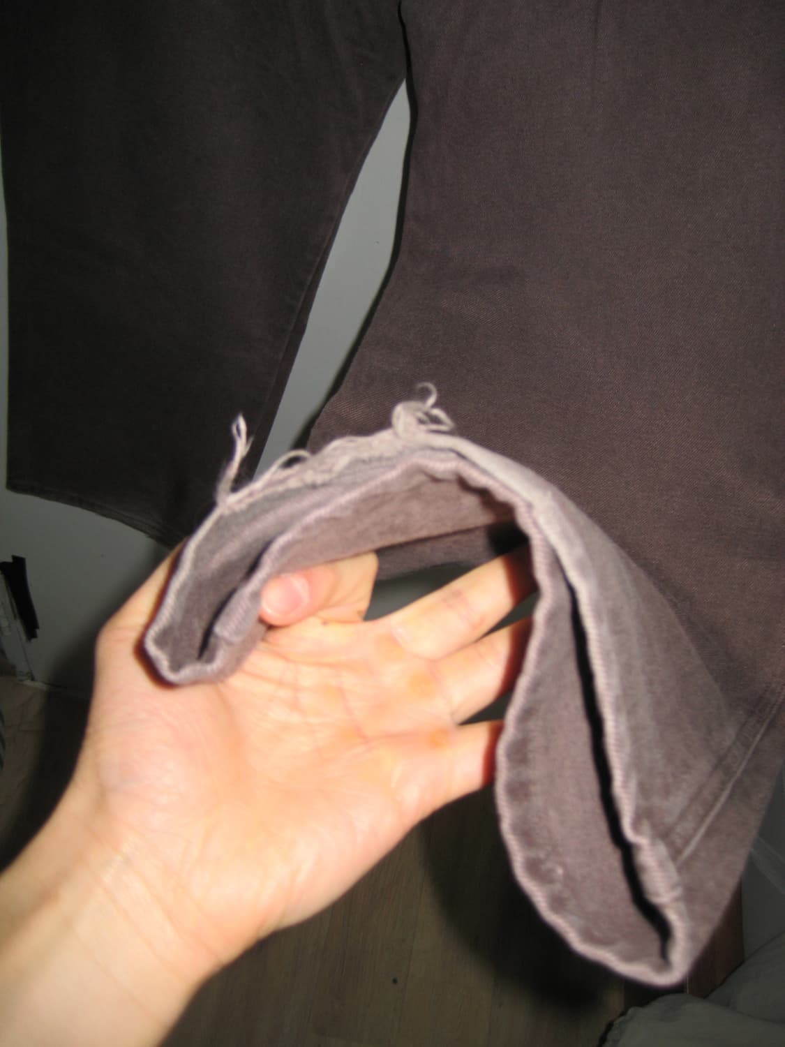 Suade 데님 자수 팬츠 브라운 스웨이드 라지 상품이미지6