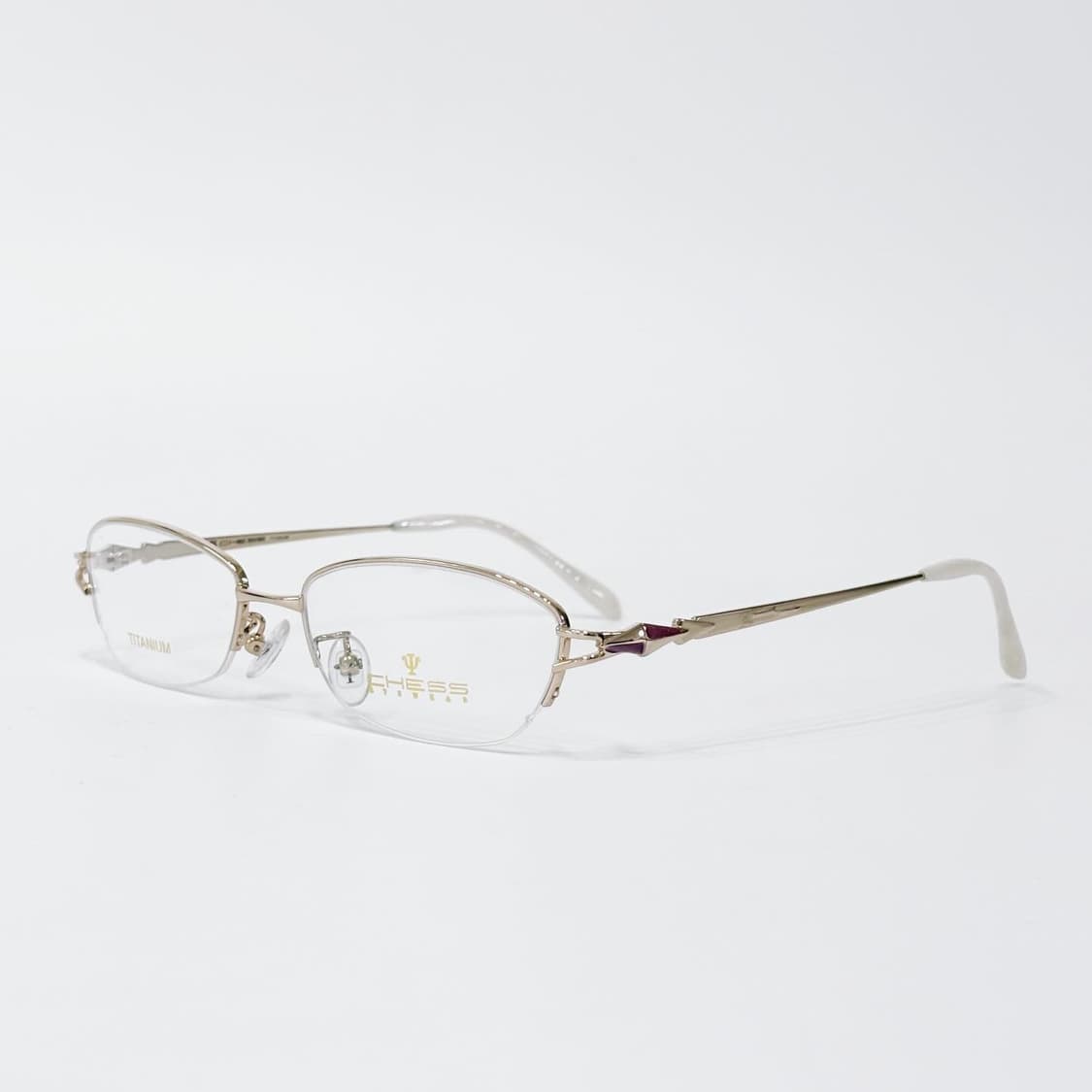 CHESS 골드 티타늄 반무테 데드스탁 빈티지안경 상품이미지1