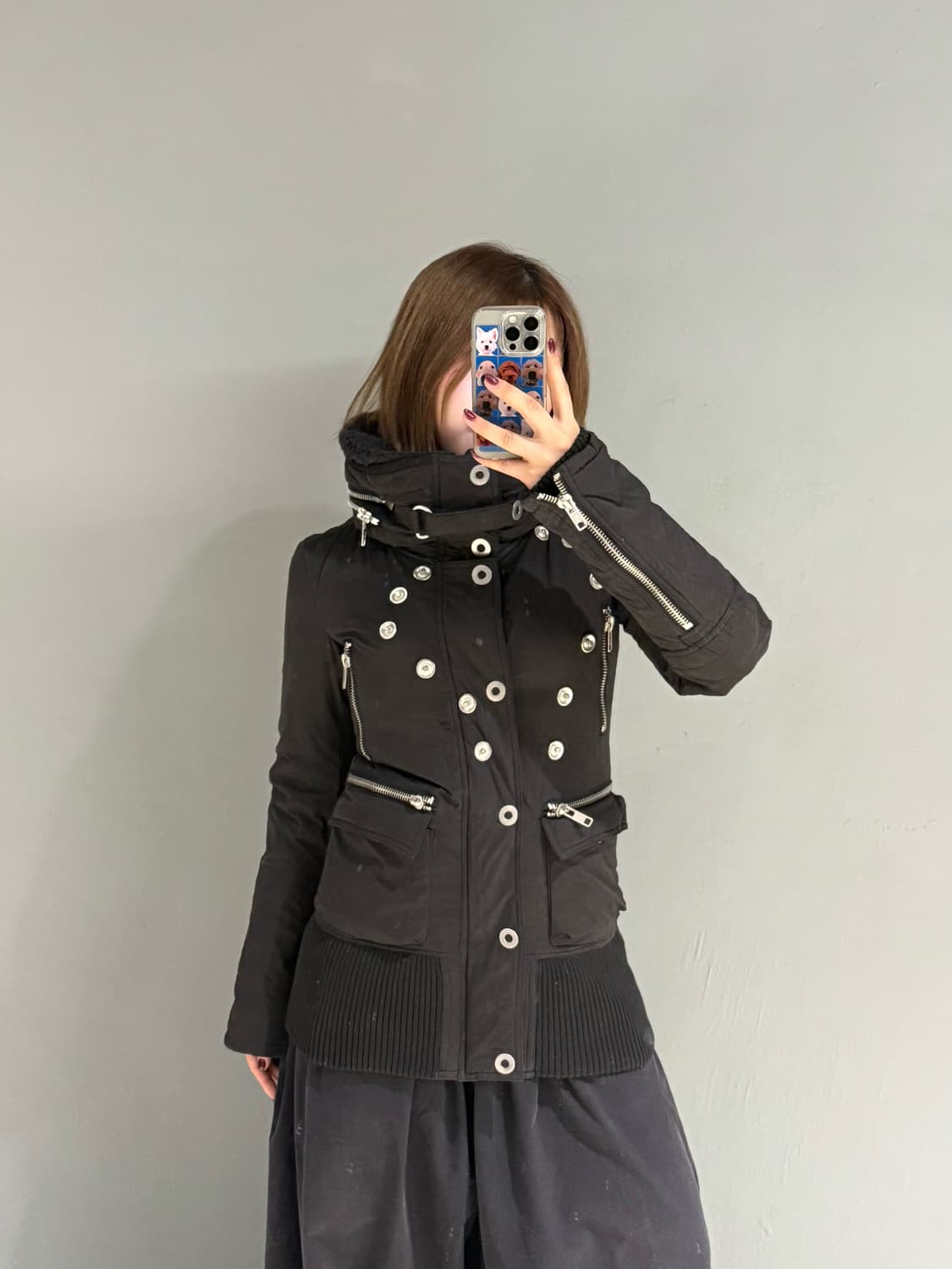 Sly snap button detail high-neck padding 상품이미지2