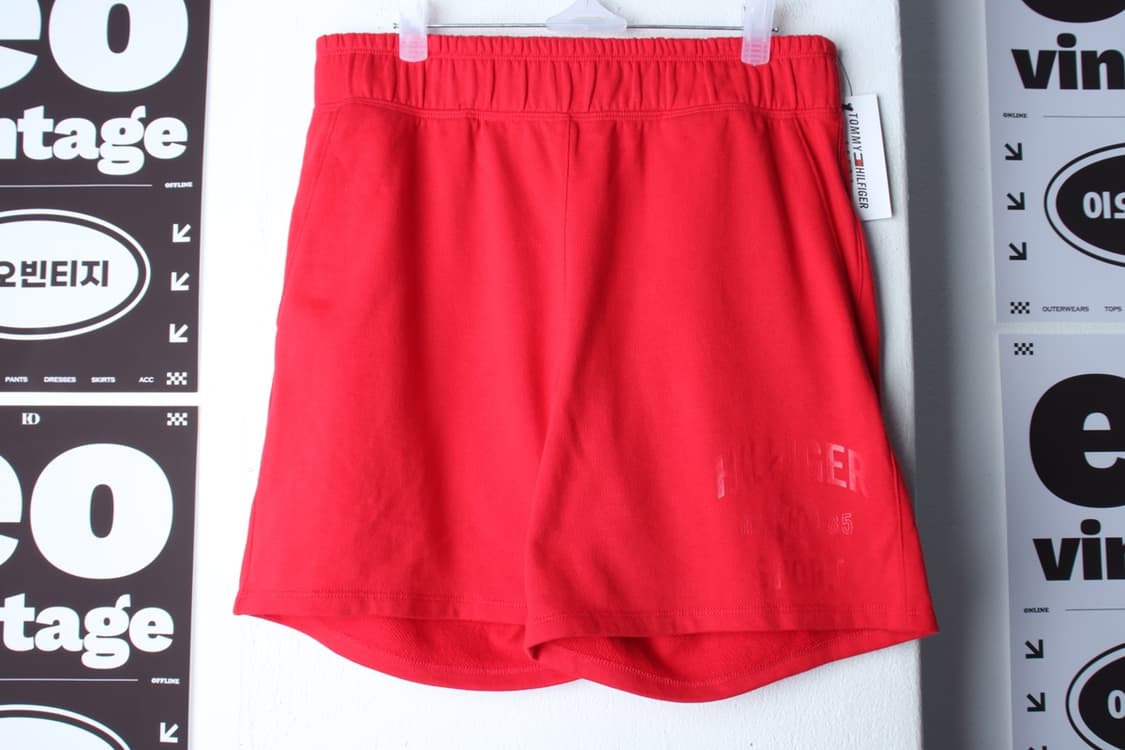 (S-M) 타미힐피거 반바지 팬츠 새상품 밴딩 레드 올드스쿨-P10106 상품이미지2