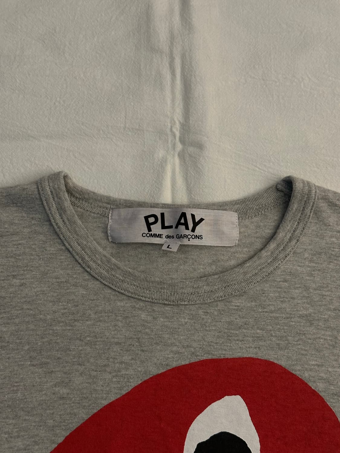 [정품] 꼼데가르송 남성 빅로고 긴팔 티셔츠 상품이미지3